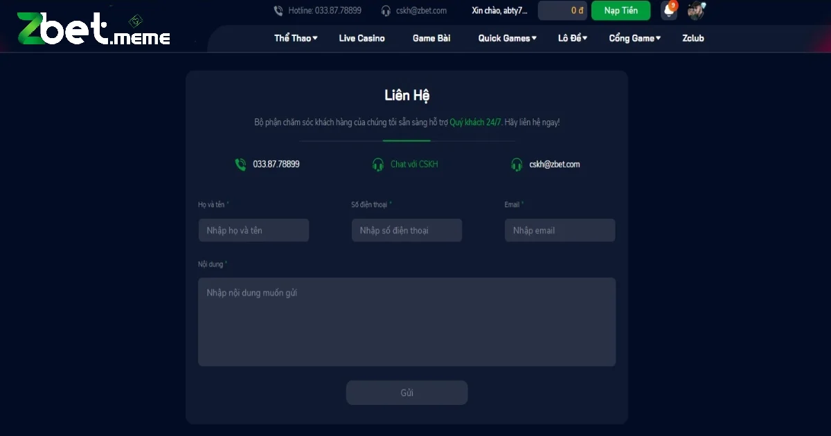 Hỗ Trợ Khách Hàng Khi Gặp Vấn Đề Trong Quá Trình Đăng Ký Zbet